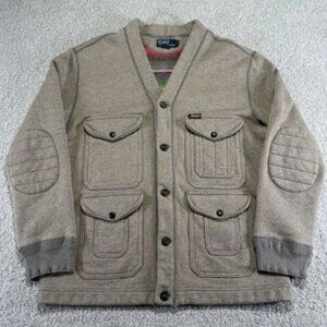 Polo by Ralph Lauren‎ Lining Native Border Pattern Cardigan Jacket Mens Large